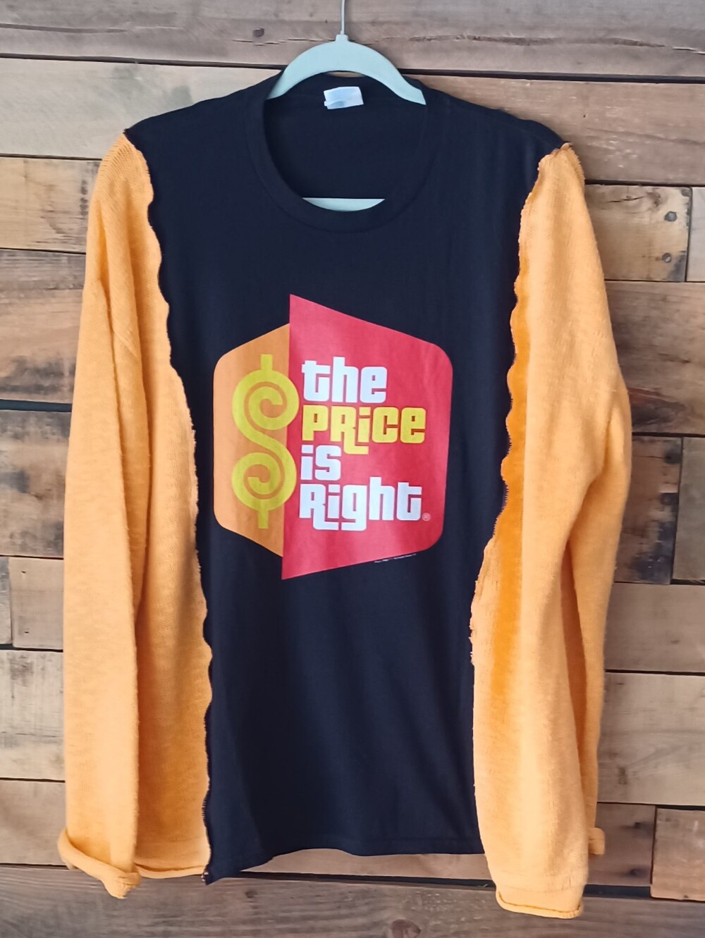 Upcycled Graphic T-shirt With Knitted Sleeve